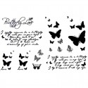 Tatouage écriture et papillons