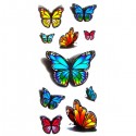 Tatouage papillon bleu 3D