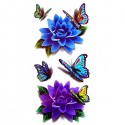 Tatouage papillon et lotus 3D