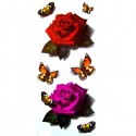 Tatouage papillon et rose 3D
