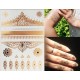 Tatouages bijoux éphémères doré et argent arabesques et fleurs