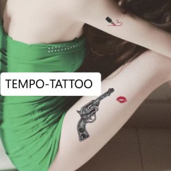 Tatouage-temporaire-révolver