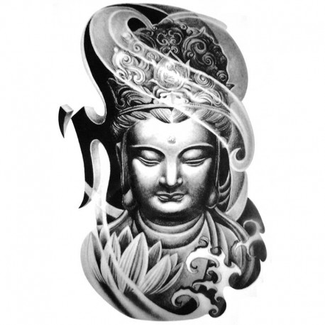 Tatouage-ephemere-Bouddha