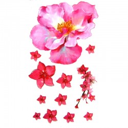 Tatouage-temporaire-fleur-hibiscus-et-rose
