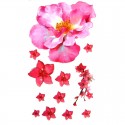 Tatouage temporaire fleur hibiscus et rose