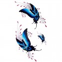 Tatouage éphémère papillons bleus