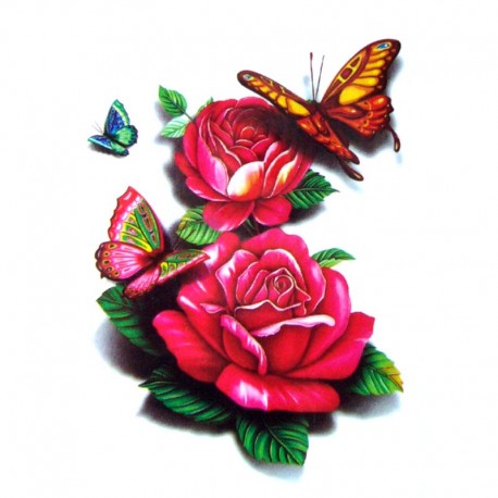 tatouage-temporaire-rose-rouge-3d
