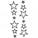Tatouage éphémère étoile noire
