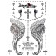 Tatouage ephemere aile d'ange et croix
